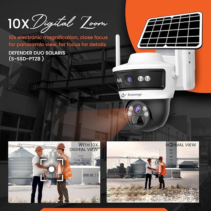 Secureye Defender Duo Solaris 4G Solar CAM1 Defender Duo Solaris 4G Solar Linkage Camera | Wireless Surveillance (S-SSD-PTZ8) - Image 3
